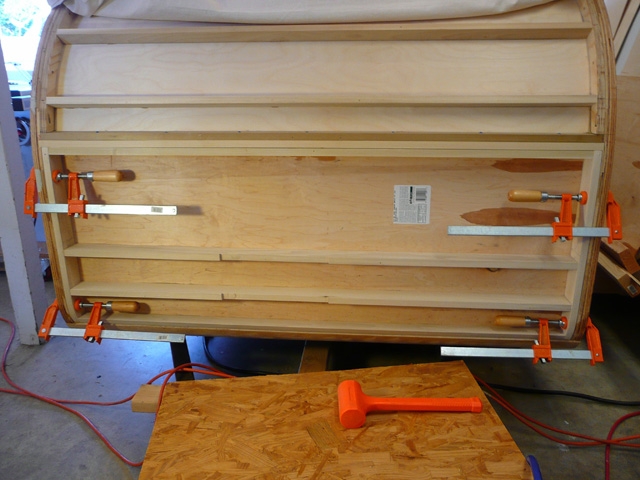 headboard cabinet back panel installed