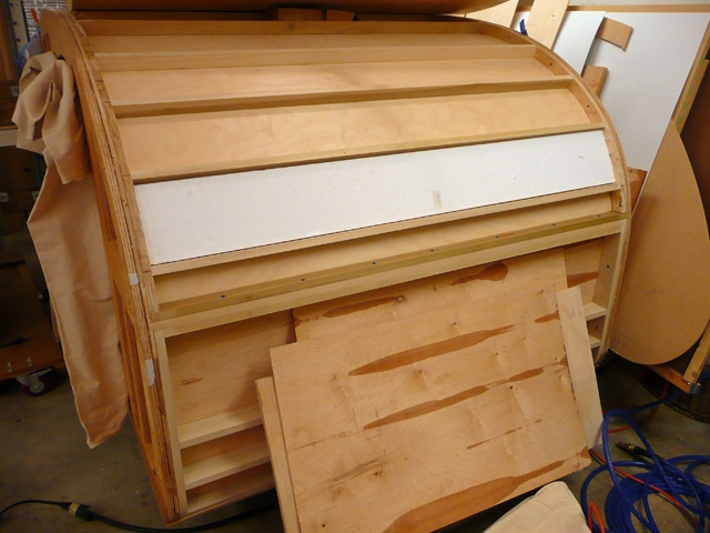 first insulation board in place