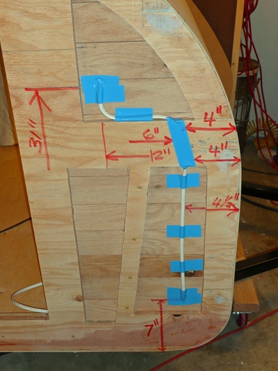 wiring installed for reading lights