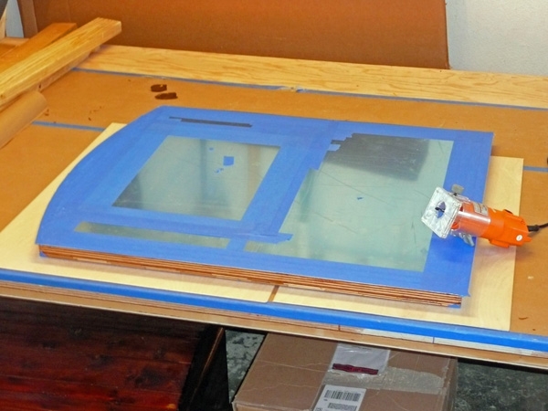 getting ready to route window and lock opening