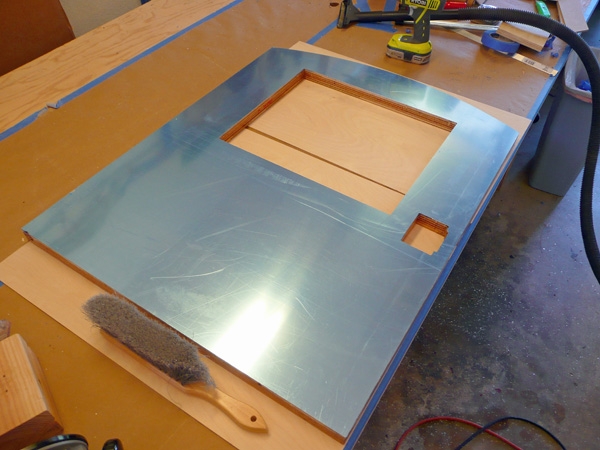 aluminum trimmed to door