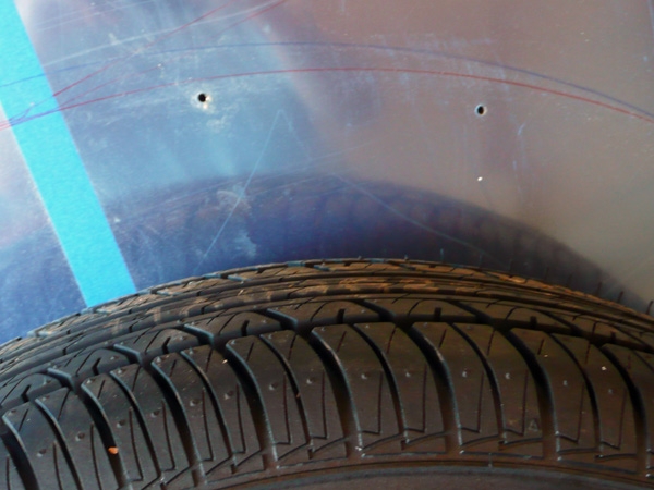 holes drilled in sidewalls for fenders