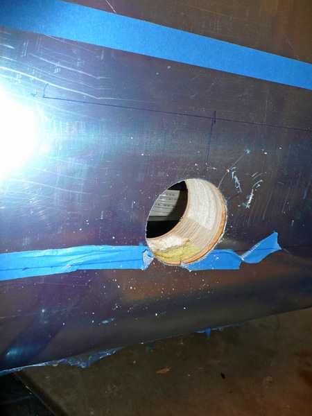too late - hole is cut