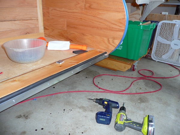 cap trim installed over seal