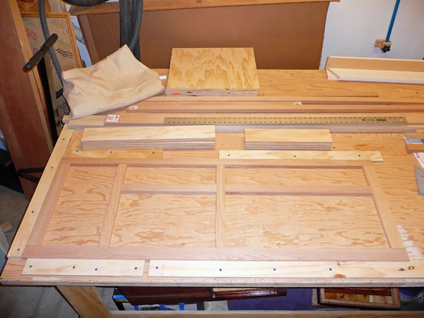 made lower galley cabinet face frame