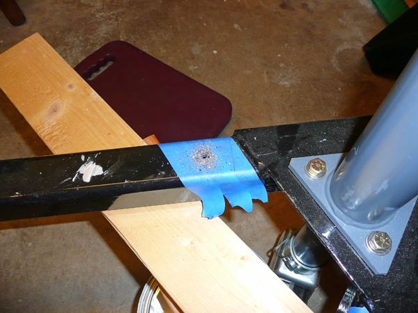 drilling holes for safety chain bolts