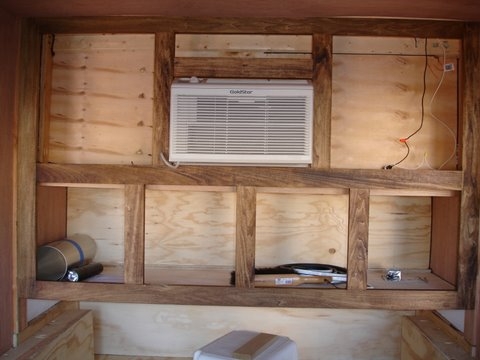 cabinet facings, stained