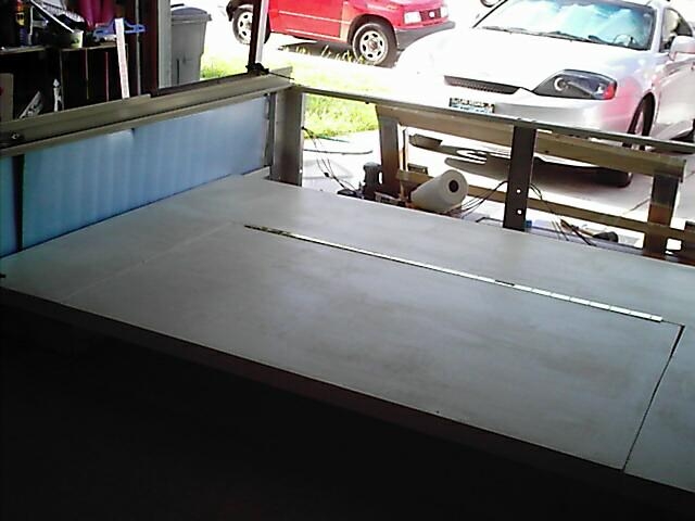 Piano hinge installed