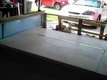 Piano hinge installed