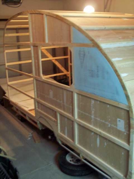Rear quarter view, with some insulation.