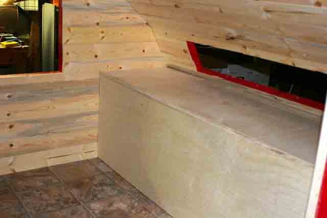 front storage bin lid installed
