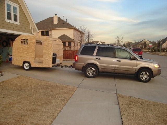 Hitched up to tow vehicle