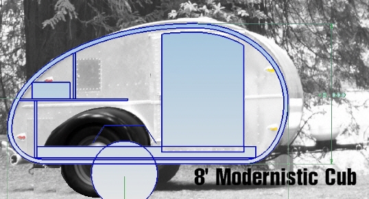 8' Modernistic Cub Concept Teartdrop