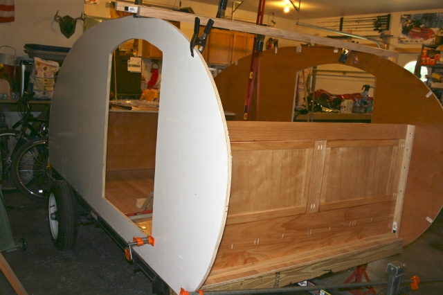 side view of trailer before the headliner goes in