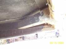 bracket under camper wielded to frame