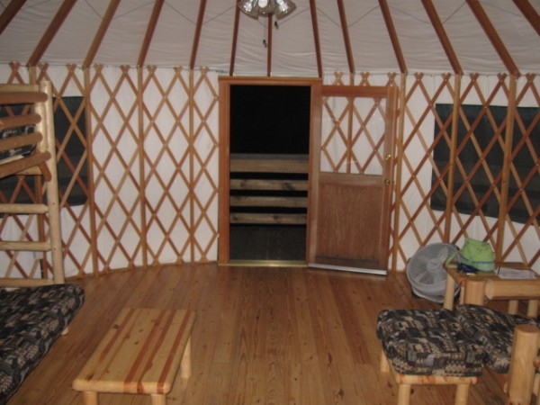 inside yurt