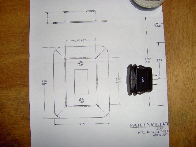 Hatch Actuator Switch Plate