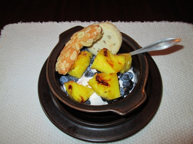 Ginger Ice Cream Pineapple and Berries