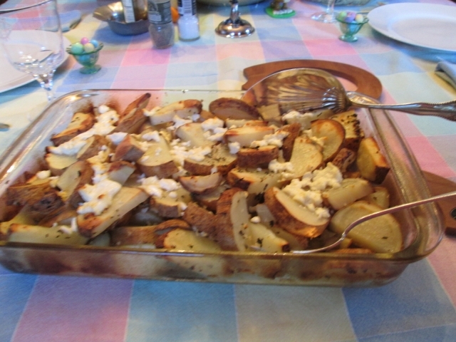 Roasted Potato with Goat Cheese