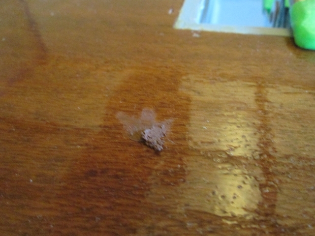 Putty Dabbed On