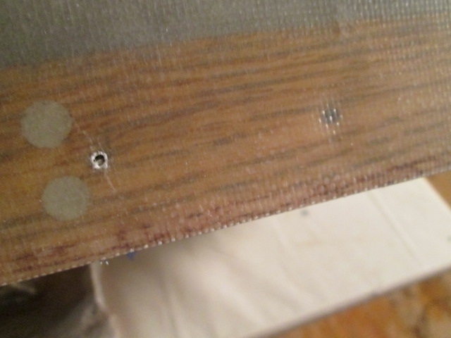 Hinge Screw Hole Drilled