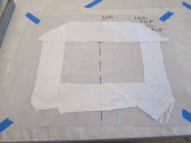 Large Step Bias Ply Pieced Out