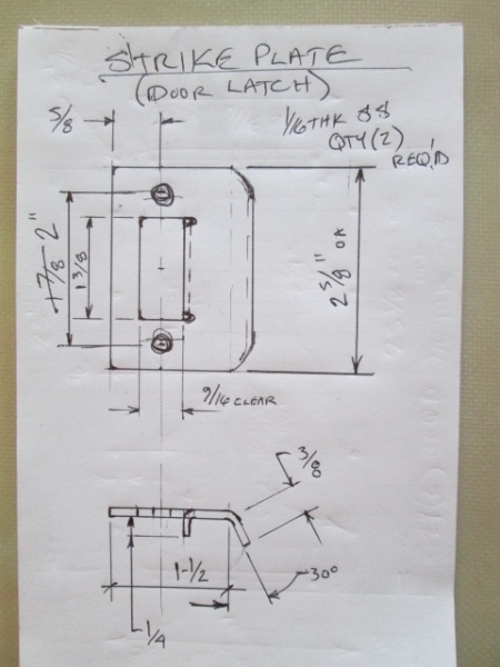 Door Latch Strike Plate Sketch