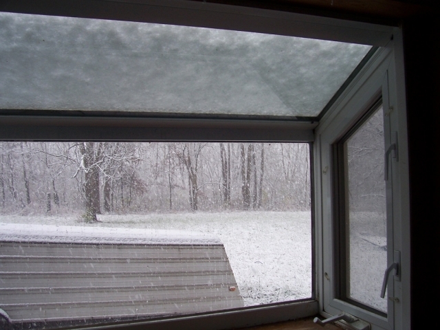 garden windows first snow