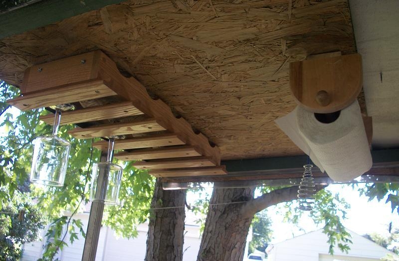 WINE RACK AND PAPER TOWEL HOLDERS