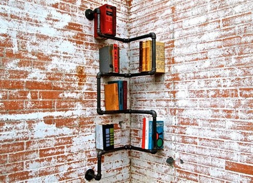 pipe shelves