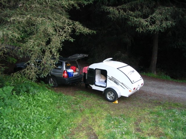 Camping on the California coast