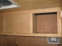 Cabinet with open door