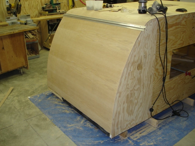 Galley Door Trimmed and Dry Fitted - Hinge by LilBear Tag Alongs