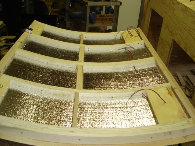 Insulation and wires in Galley door