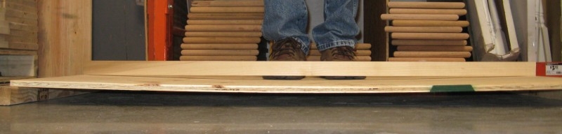 1/2" plywood - 4 ply - strong direction