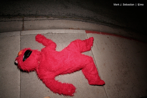 Elmo drinks tequilla...