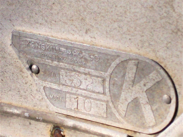 The Kenskill brand and serial number