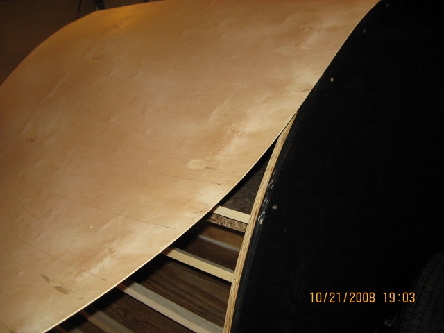 Wrapping the galley lid with two layers of 1/8th inch birch 2