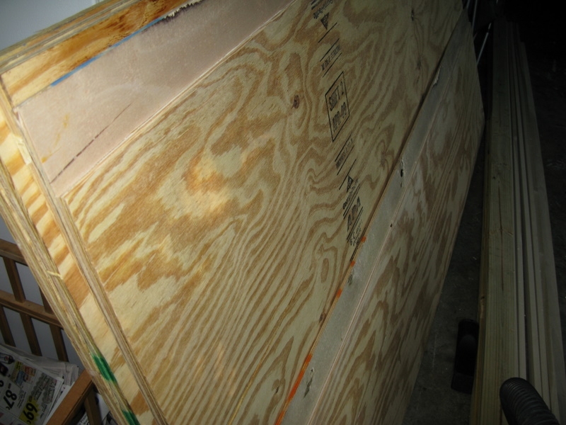 Using rabbit joint to extend the plywood beyond 4' wide.
