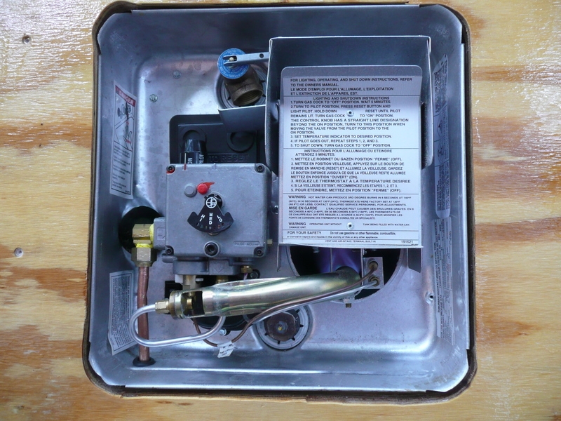 Water heater inset.