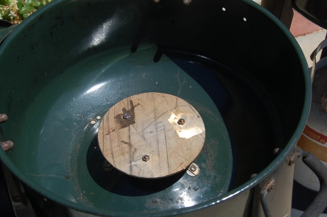 Burner plate installed
