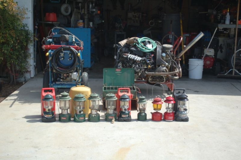 Lanterns and Stove and Garage sale stuff