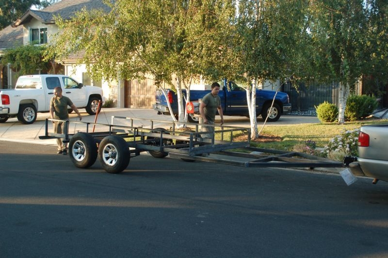 #2 son's trailer on road and #1 and #2 son