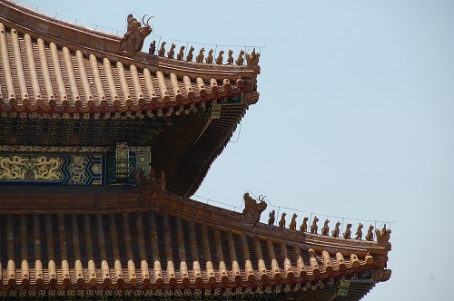 Figures o corners of roof, Forbidden  City 2