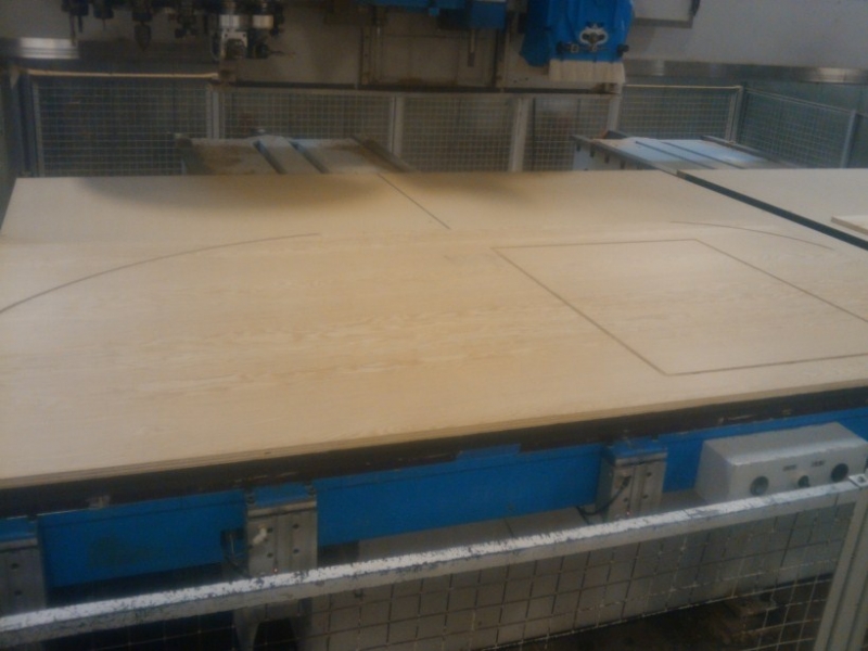 Cutting out the sides on the CNC