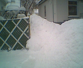 Pile of Snow  4ft high