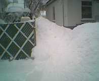 Pile of Snow  4ft high