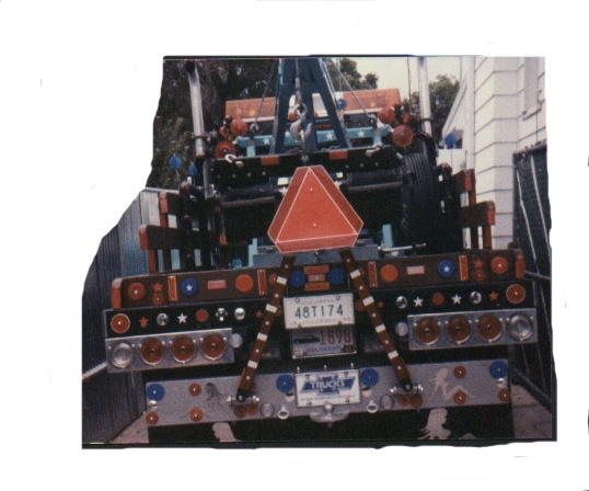 Rear of my truck , news channel named it x-mas tree on wheels
