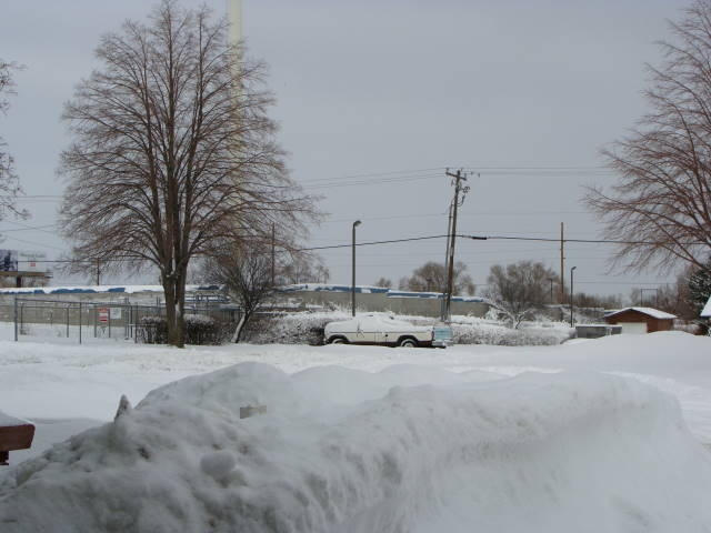 Snow in church yard