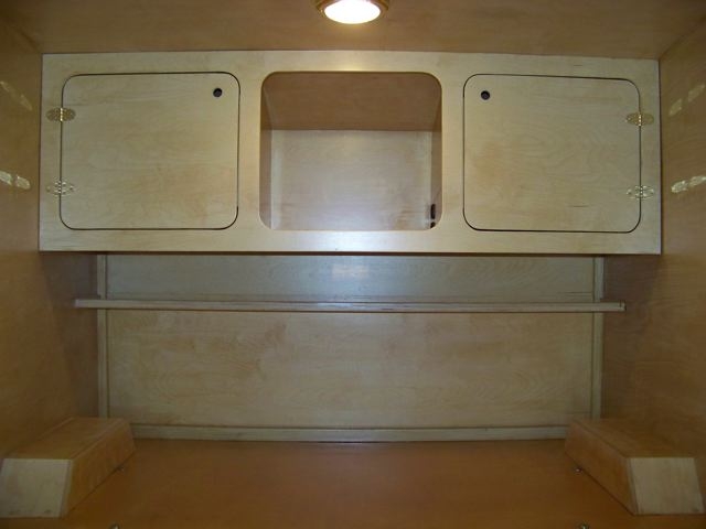 Rear bulkhead and inside cabinets